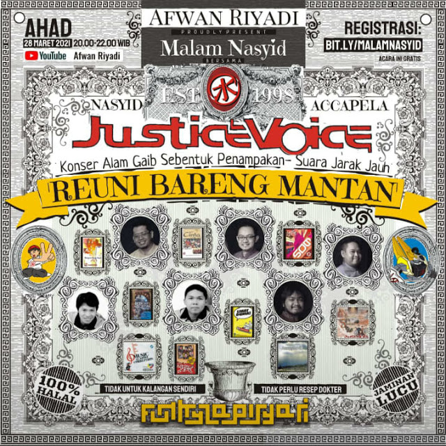 Poster Malam Nasyid bersama Justice Voice